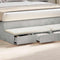 vidaXL Bed Drawers Concrete grey 140 x 36.5 x 16.5 cm Engineered wood