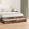 vidaXL Bed Drawers Smoked oak 140 x 36.5 x 16.5 cm Engineered wood