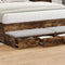 vidaXL Bed Drawers Smoked oak 140 x 36.5 x 16.5 cm Engineered wood