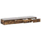 vidaXL Bed Drawers Smoked oak 140 x 36.5 x 16.5 cm Engineered wood