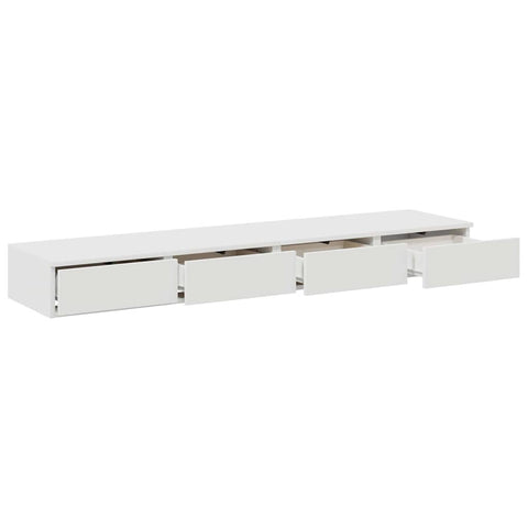 vidaXL Bed Drawers White 150 x 36.5 x 16.5 cm Engineered Wood