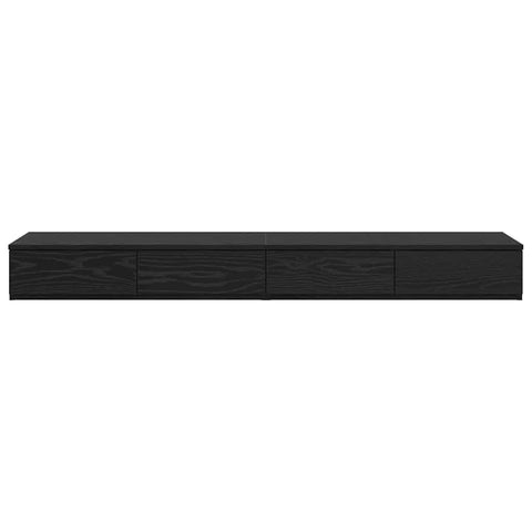vidaXL Bed Drawers Black oak 150 x 36.5 x 16.5 cm Engineered wood