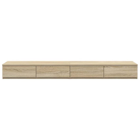 vidaXL Bed Drawers Sonoma oak 150 x 36.5 x 16.5 cm Engineered wood