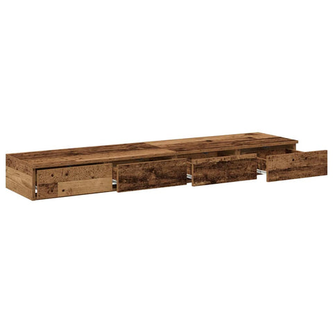 vidaXL Bed Drawers Old wood 150 x 36.5 x 16.5 cm Engineered wood