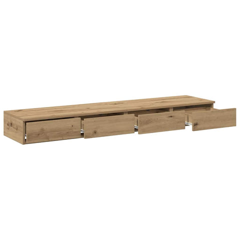 vidaXL Bed Drawers Artisan Oak 150 x 36.5 x 16.5 cm Engineered Wood
