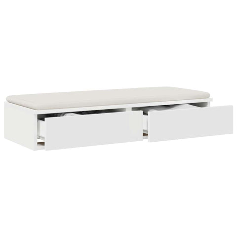 vidaXL Bed Drawers White 75 x 36.5 x 16.5 cm Engineered wood