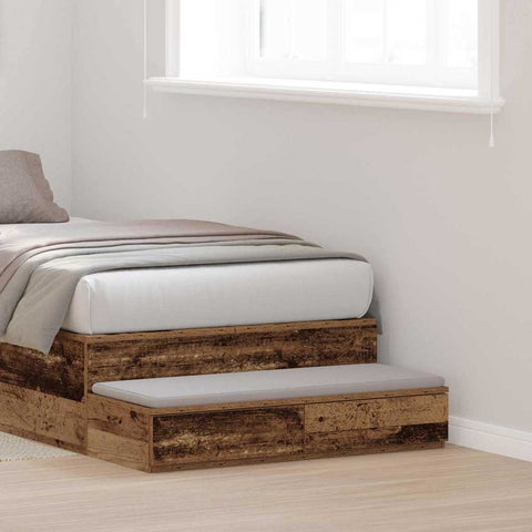 vidaXL Bed Drawers Old wood 75 x 36.5 x 16.5 cm Engineered wood