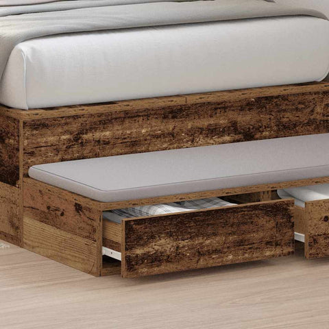 vidaXL Bed Drawers Old wood 75 x 36.5 x 16.5 cm Engineered wood