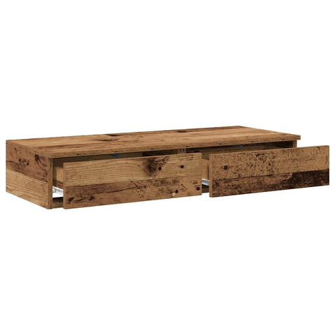 vidaXL Bed Drawers Old wood 75 x 36.5 x 16.5 cm Engineered wood