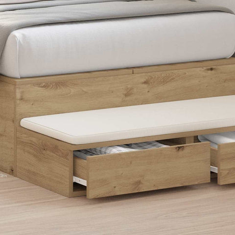 vidaXL Bed Drawers Artisan oak 75 x 36.5 x 16.5 cm Engineered wood