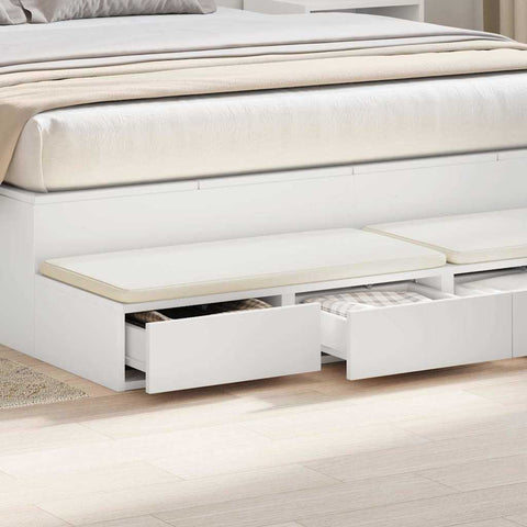 vidaXL Bed Drawers White 160 x 36.5 x 16.5 cm Engineered wood