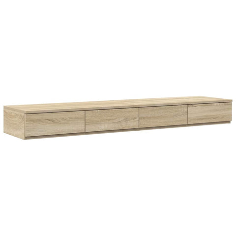 vidaXL Bed Drawers Sonoma oak 160 x 36.5 x 16.5 cm Engineered wood