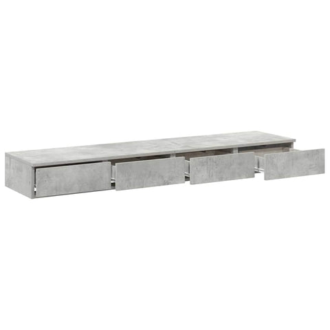 vidaXL Bed Drawers Concrete grey 160 x 36.5 x 16.5 cm Engineered wood