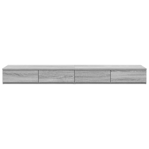 vidaXL Bed Drawers Grey sonoma 160 x 36.5 x 16.5 cm Engineered wood