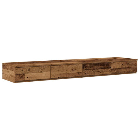 vidaXL Bed Drawers Old wood 160 x 36.5 x 16.5 cm Engineered wood