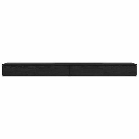 vidaXL Bed Drawers Black oak 180 x 36.5 x 16.5 cm Engineered wood