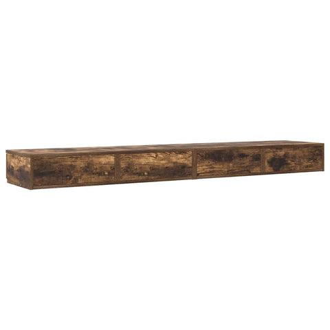 vidaXL Bed Drawers Smoked oak 180 x 36.5 x 16.5 cm Engineered wood
