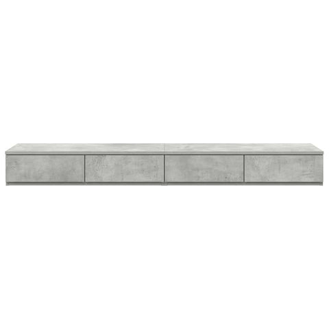 vidaXL Bed Drawers Concrete grey 135 x 36.5 x 16.5 cm Engineered wood