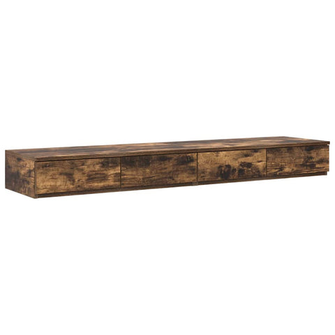 vidaXL Bed Drawers Smoked oak 135 x 36.5 x 16.5 cm Engineered wood