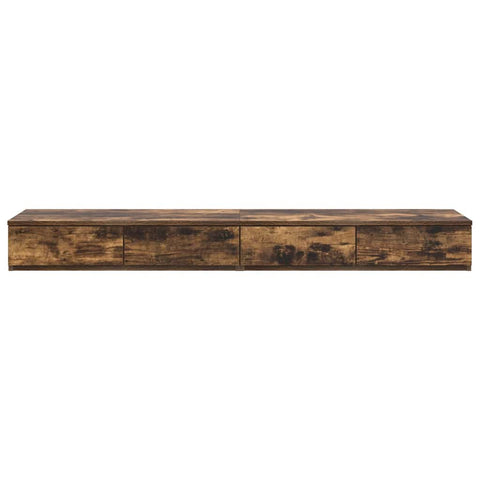 vidaXL Bed Drawers Smoked oak 135 x 36.5 x 16.5 cm Engineered wood