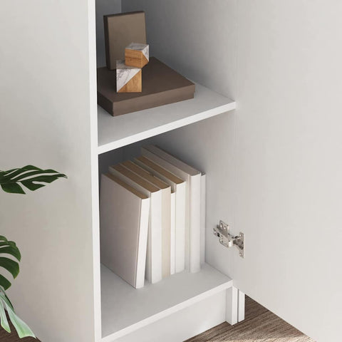 vidaXL Desk with Storage with Shelf 2 pcs White 78.5 x 37 x 154.5 cm