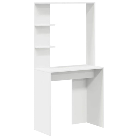 vidaXL Desk with Storage with Shelf 2 pcs White 78.5 x 37 x 154.5 cm