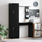vidaXL Desk with Storage 2 pcs Black oak 78.5 x 37 x 154.5 cm