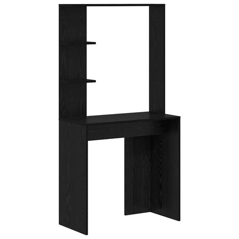 vidaXL Desk with Storage 2 pcs Black oak 78.5 x 37 x 154.5 cm