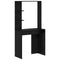 vidaXL Desk with Storage 2 pcs Black oak 78.5 x 37 x 154.5 cm