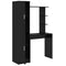 vidaXL Desk with Storage 2 pcs Black oak 78.5 x 37 x 154.5 cm