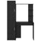 vidaXL Desk with Storage 2 pcs Black oak 78.5 x 37 x 154.5 cm