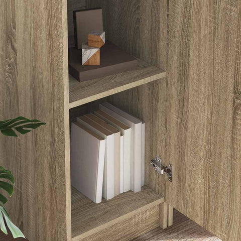 vidaXL Desk with Storage 2 pcs Sonoma Oak 78.5 x 37 x 154.5 cm