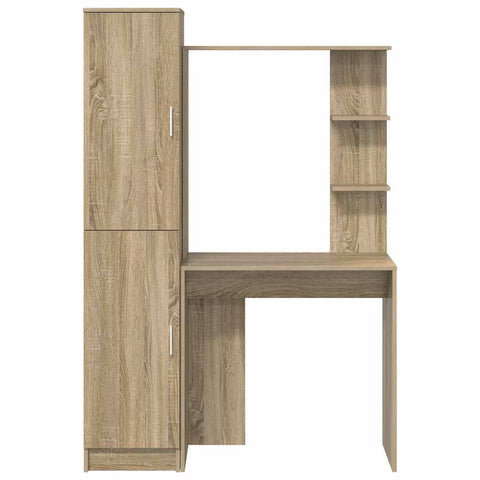 vidaXL Desk with Storage 2 pcs Sonoma Oak 78.5 x 37 x 154.5 cm