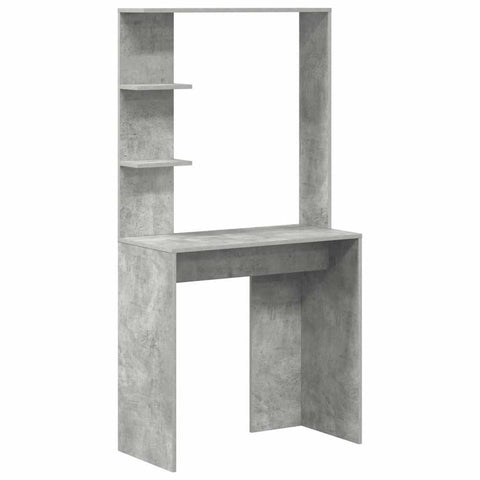 vidaXL Desk with Storage 2 pcs Concrete Grey 78.5 x 37 x 154.5 cm