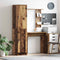 vidaXL Desk with Storage with Door 2 pcs Old Wood 78.5 x 37 x 154.5 cm