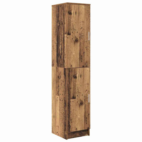vidaXL Desk with Storage with Door 2 pcs Old Wood 78.5 x 37 x 154.5 cm