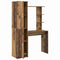 vidaXL Desk with Storage with Door 2 pcs Old Wood 78.5 x 37 x 154.5 cm