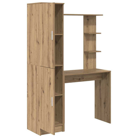 vidaXL Desk with Storage 2 pcs Artisan oak 78.5 x 37 x 154.5 cm