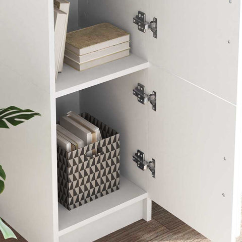 vidaXL Desk with Storage 2 pcs White 102 x 50 x 124 cm Engineered wood
