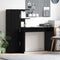vidaXL Desk with Storage with Shelf 2 pcs Black oak 102 x 50 x 124 cm