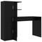 vidaXL Desk with Storage with Shelf 2 pcs Black oak 102 x 50 x 124 cm