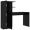 vidaXL Desk with Storage with Shelf 2 pcs Black oak 102 x 50 x 124 cm