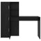 vidaXL Desk with Storage with Shelf 2 pcs Black oak 102 x 50 x 124 cm