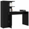 vidaXL Desk with Storage with Shelf 2 pcs Black oak 102 x 50 x 124 cm