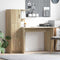 vidaXL Desk with Storage with Shelf 2 pcs Sonoma Oak 102 x 50 x 124 cm