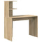 vidaXL Desk with Storage with Shelf 2 pcs Sonoma Oak 102 x 50 x 124 cm