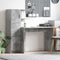 vidaXL Desk with Storage 2 pcs Concrete Grey 102 x 50 x 124 cm