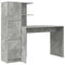vidaXL Desk with Storage 2 pcs Concrete Grey 102 x 50 x 124 cm