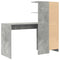 vidaXL Desk with Storage 2 pcs Concrete Grey 102 x 50 x 124 cm
