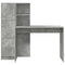 vidaXL Desk with Storage 2 pcs Concrete Grey 102 x 50 x 124 cm